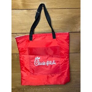 Chick‎ fil A Red Insulated Cooler Bag Tote Lunch Bag Reusable Grocery catering